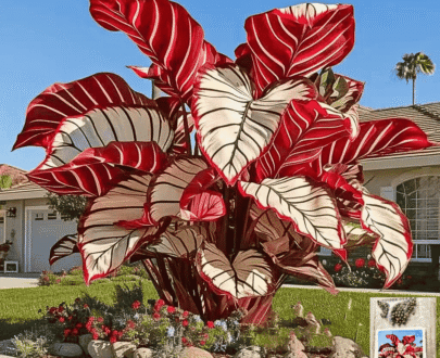 Red & White Giant Caladium