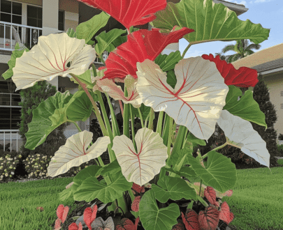 Giant Mixed Color White & Pink Caladium Seeds