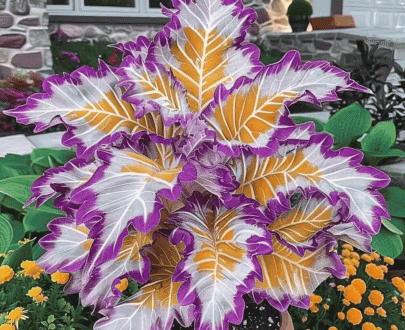 Purple Yellow Caladium