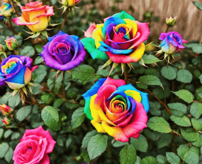 Rainbow/Multi-Colored Rose