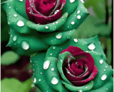 USA Ruby Green Twin Rose